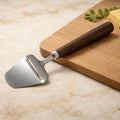 Hand Turned Hardwood Handle Cheese Plane, stainless steel blade, smooth thin slices, artisan kitchen tool, gift ready