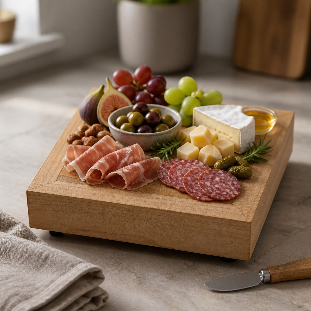 Reclaimed Maple Charcuterie and Cutting Board, salvaged skating rink wood, Shenandoah Iowa, handmade, 8x6.5x2, 27x5x0.75 option