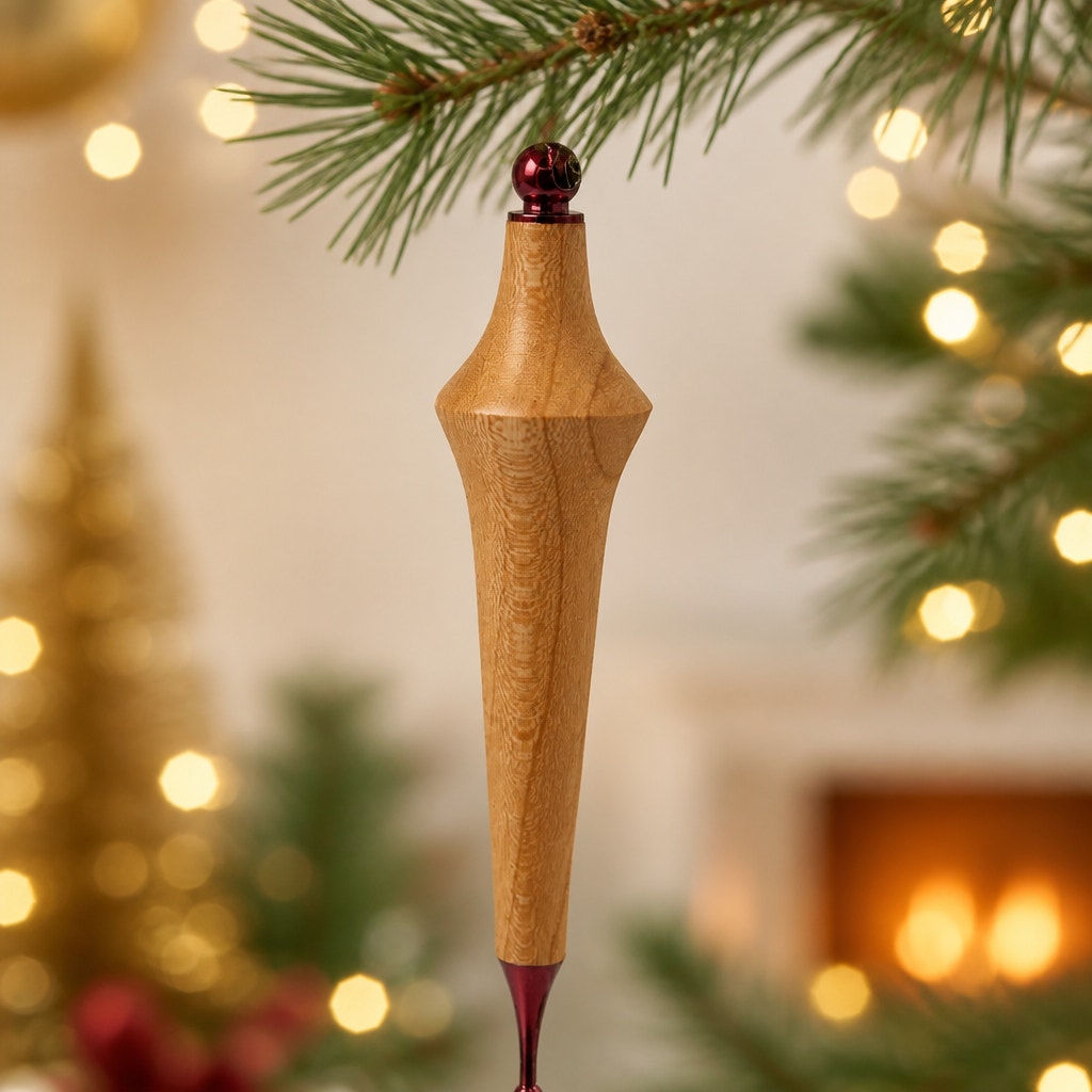 Hand Turned Wooden Christmas Ornaments, Group 3, Artisan Tree Decor, Holiday Keepsake