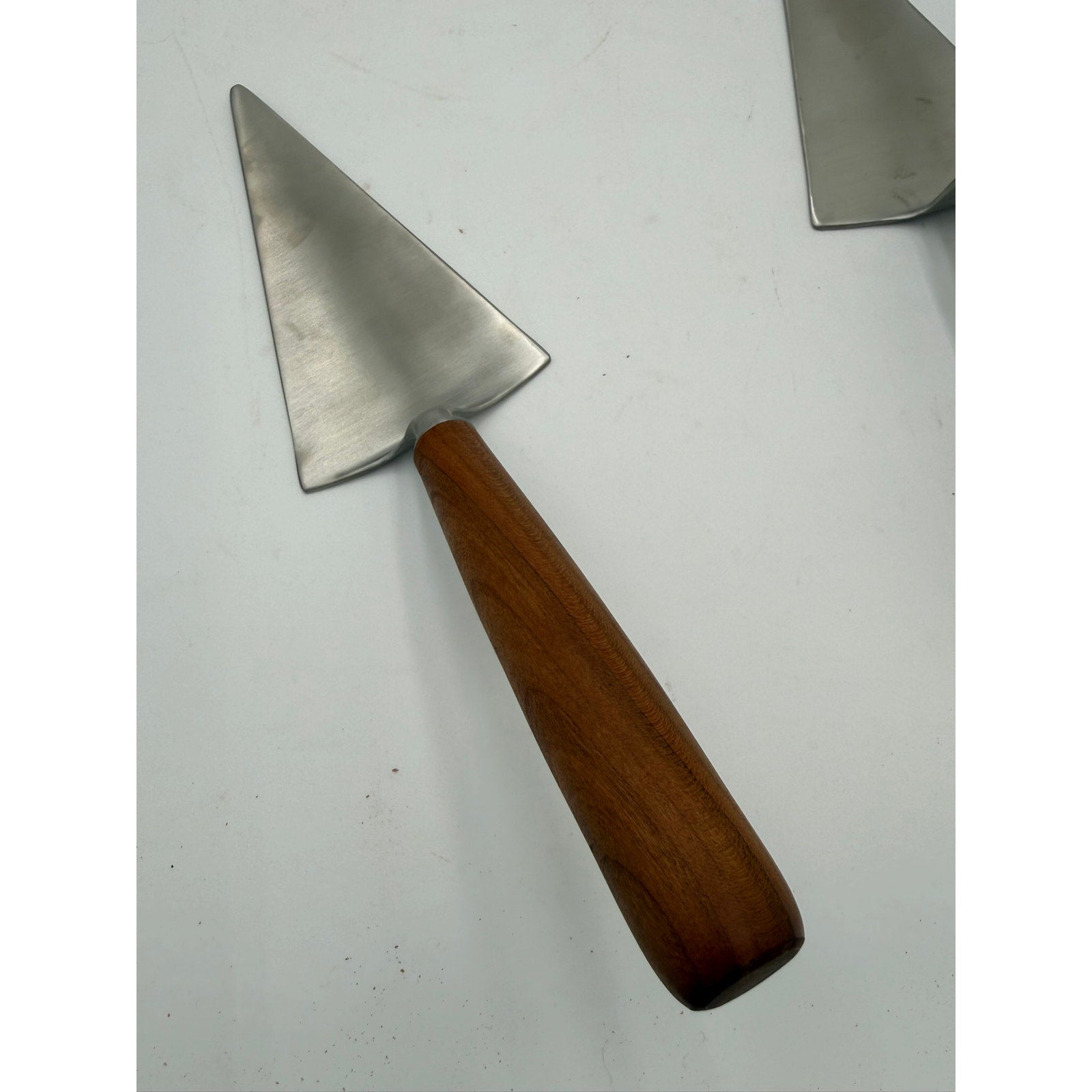 Handmade Pizza and Pie Server with Wood Handle, stainless steel blade, food safe, oak cherry or teak, kitchen gift