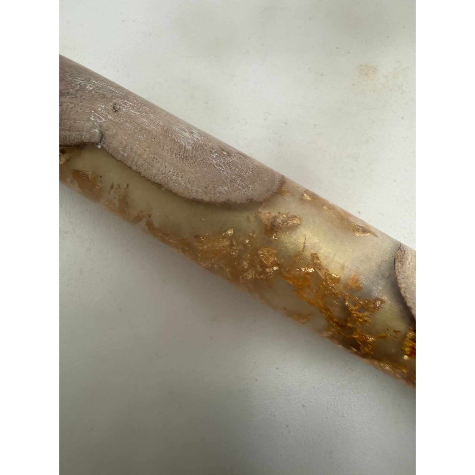 Beaufort Leveche Rollerball Pen, Gold Hardware, Epoxy Flake, Grapevine, Refillable, SKU 1435