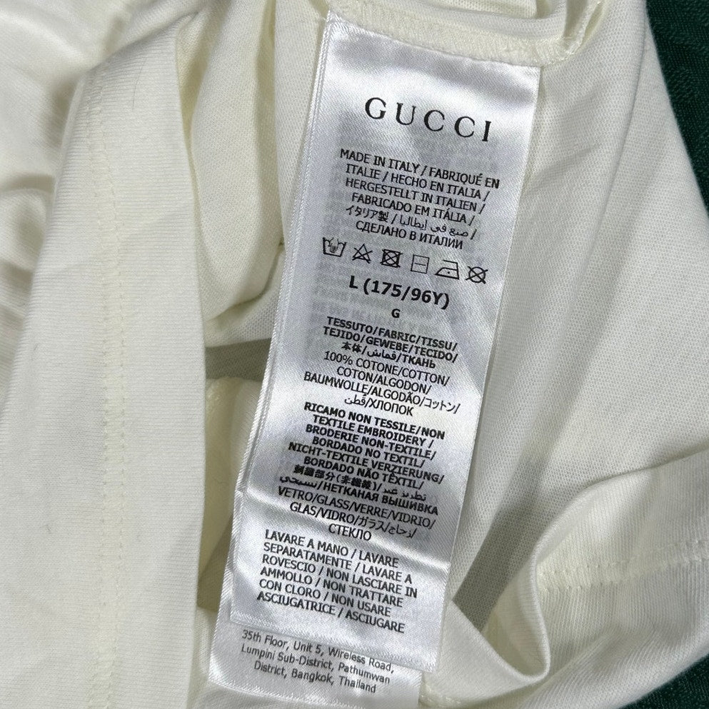Gucci Square G Embellished Cotton T-Shirt Size L NWT Made in Italy