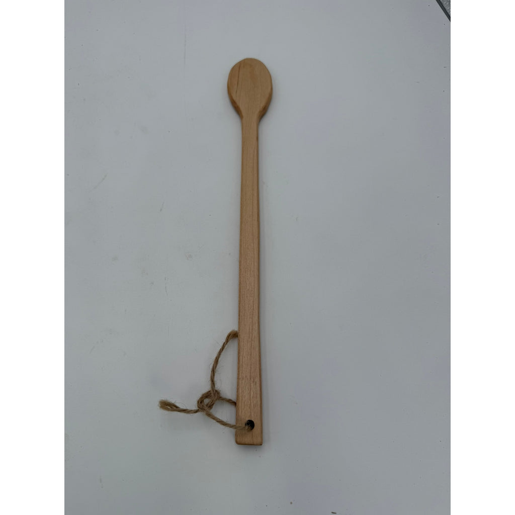 Handmade Walnut and Maple Wooden Spoons, 13–14 inch length, food safe finish, everyday cooking, stirring and serving
