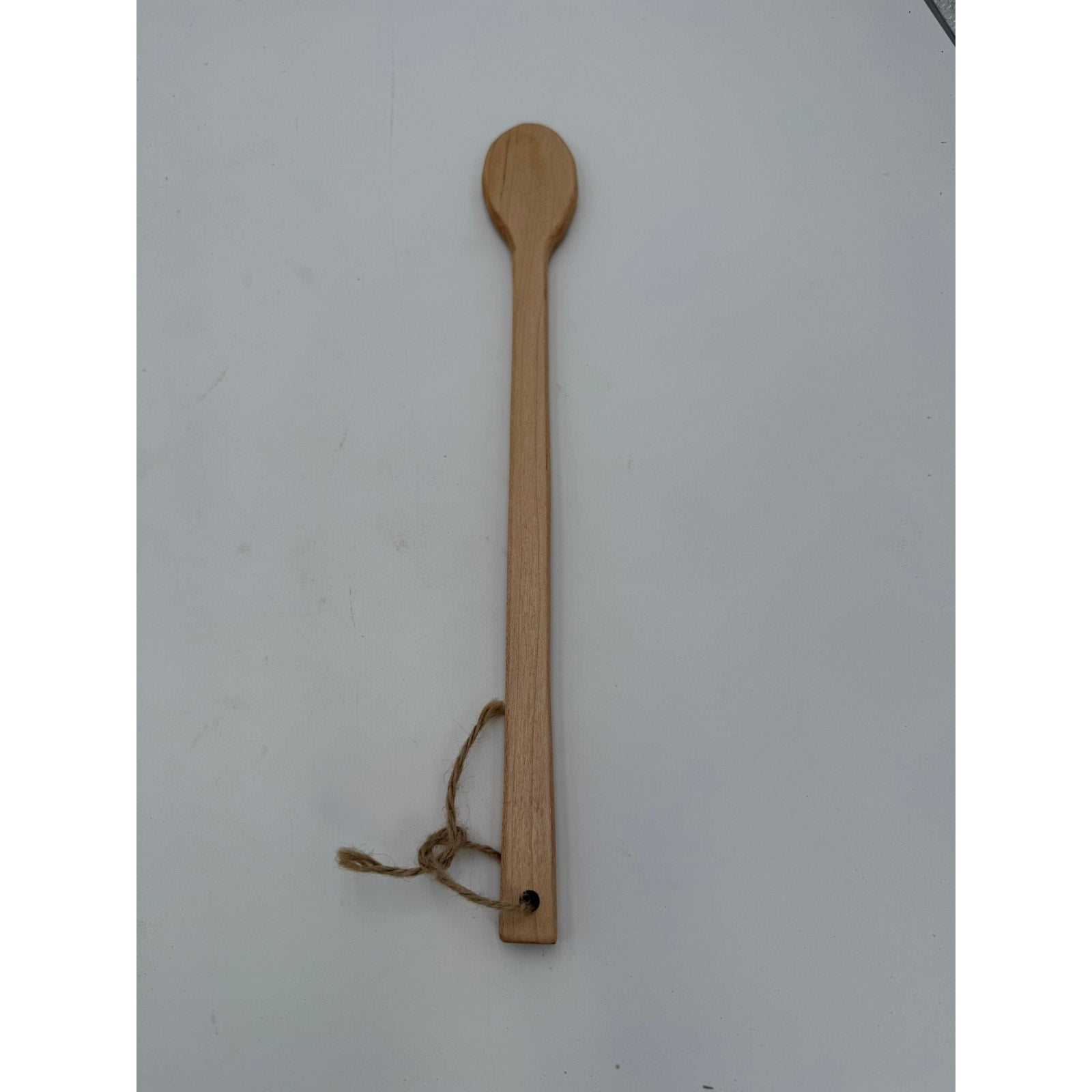 Handmade Walnut and Maple Wooden Spoons, 13–14 inch length, food safe finish, everyday cooking, stirring and serving