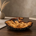 Live Edge Birch Burl Cap Decorative Bowl, 7" x 2", hand turned wood, natural edge centerpiece, handcrafted gift
