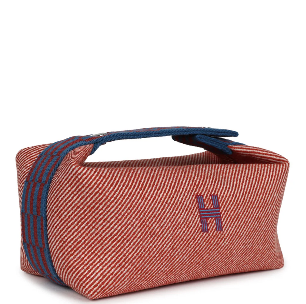 4680 - Hermes Bride-a-Brac PM Tomette Natte Canvas Palladium Hardware