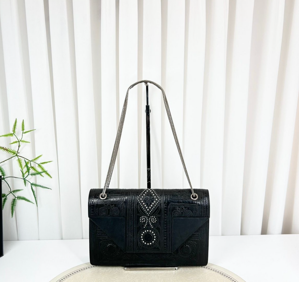 5087 - Saint Laurent Vintage Handbag Studded & Embossed
