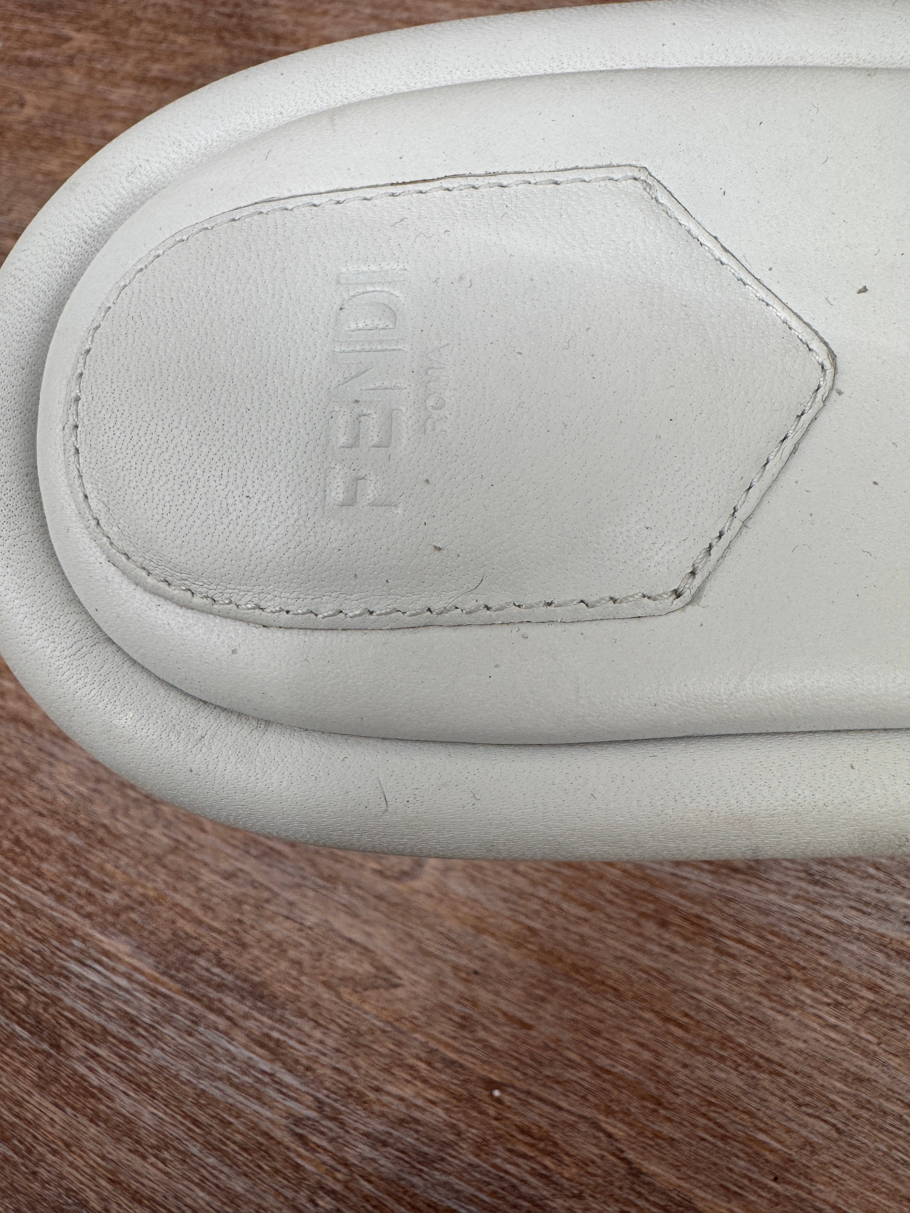 Fendi Interlocking FF Block Heel Slide Sandals - Size 41