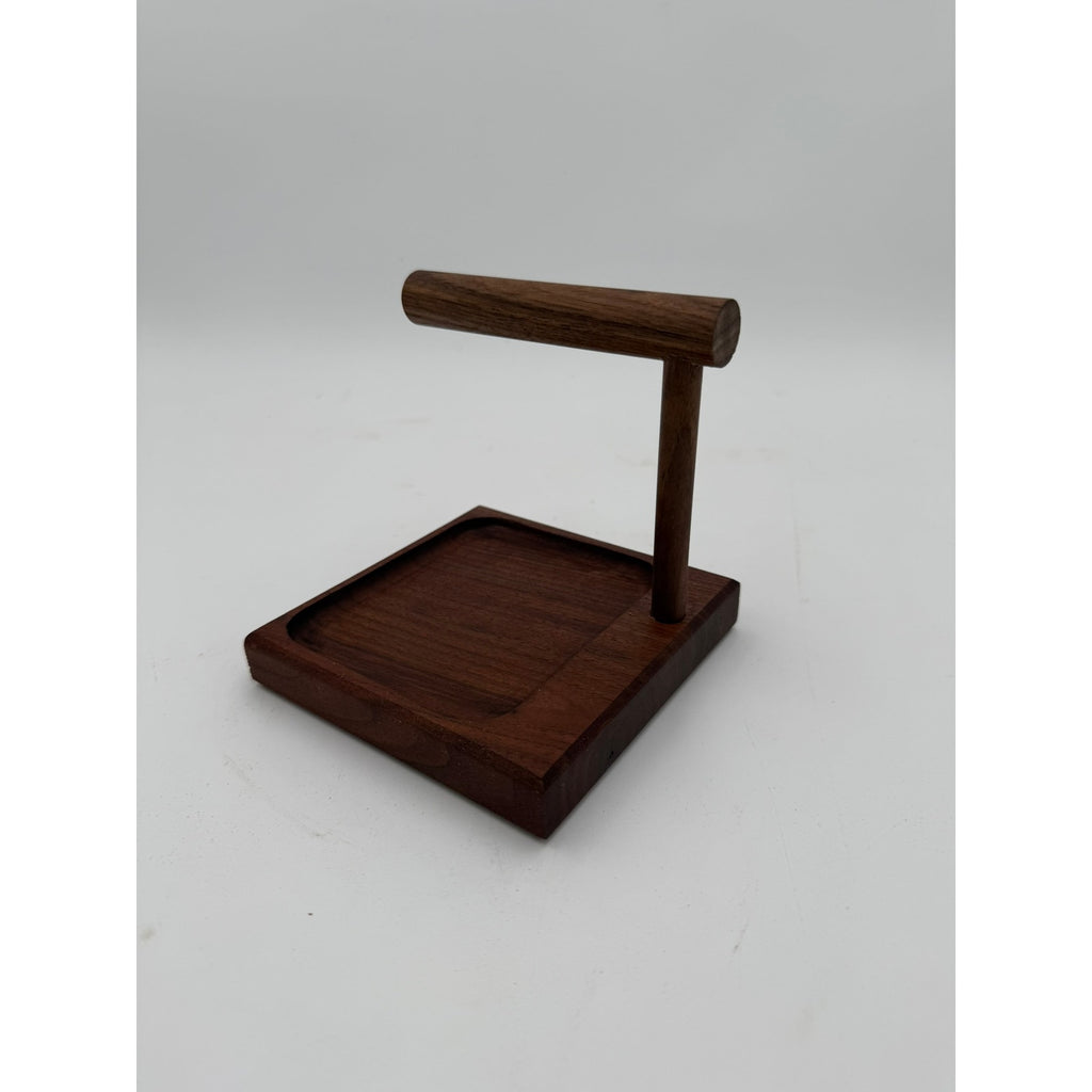 Walnut Men’s Valet Tray and Watch Stand, handmade wood organizer, nightstand catchall, bracelet holder, unique gift for him