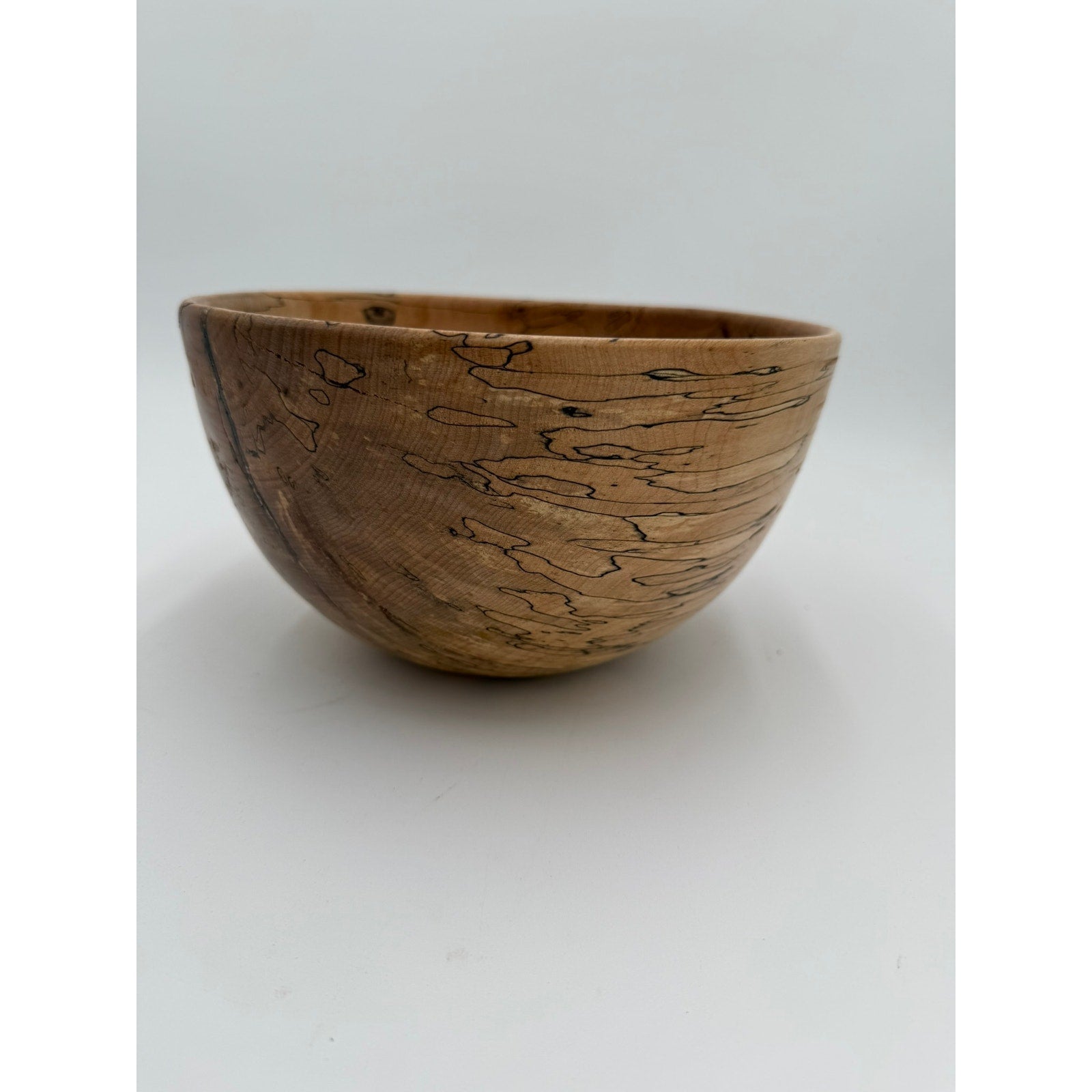 Decorative Spaulted Maple Bowl - Hand Turned