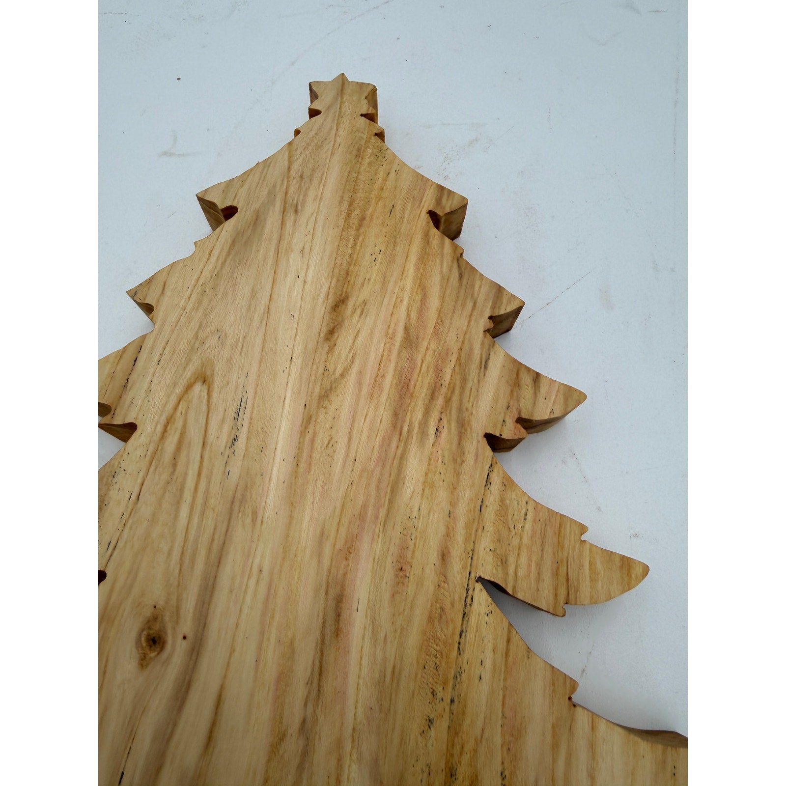 Christmas Tree Shaped Charcuterie Board, Walnut and Spalted Hickory, Hand Crafted, 12.5x8.5