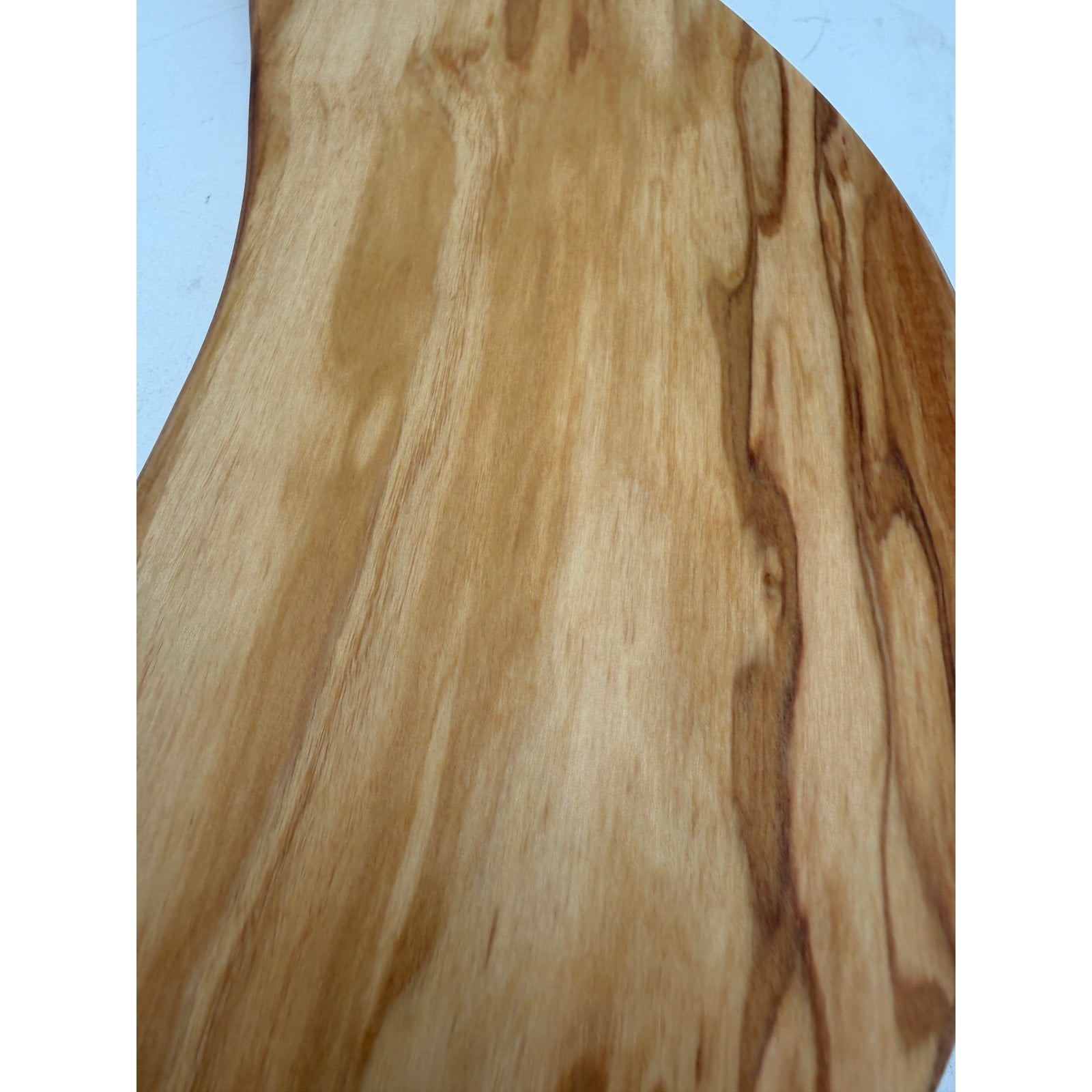 Italian Olive Wood Crescent Cheese Board, Hand Crafted, 15.5 x 5 x 1 Inch, Dense Hardwood