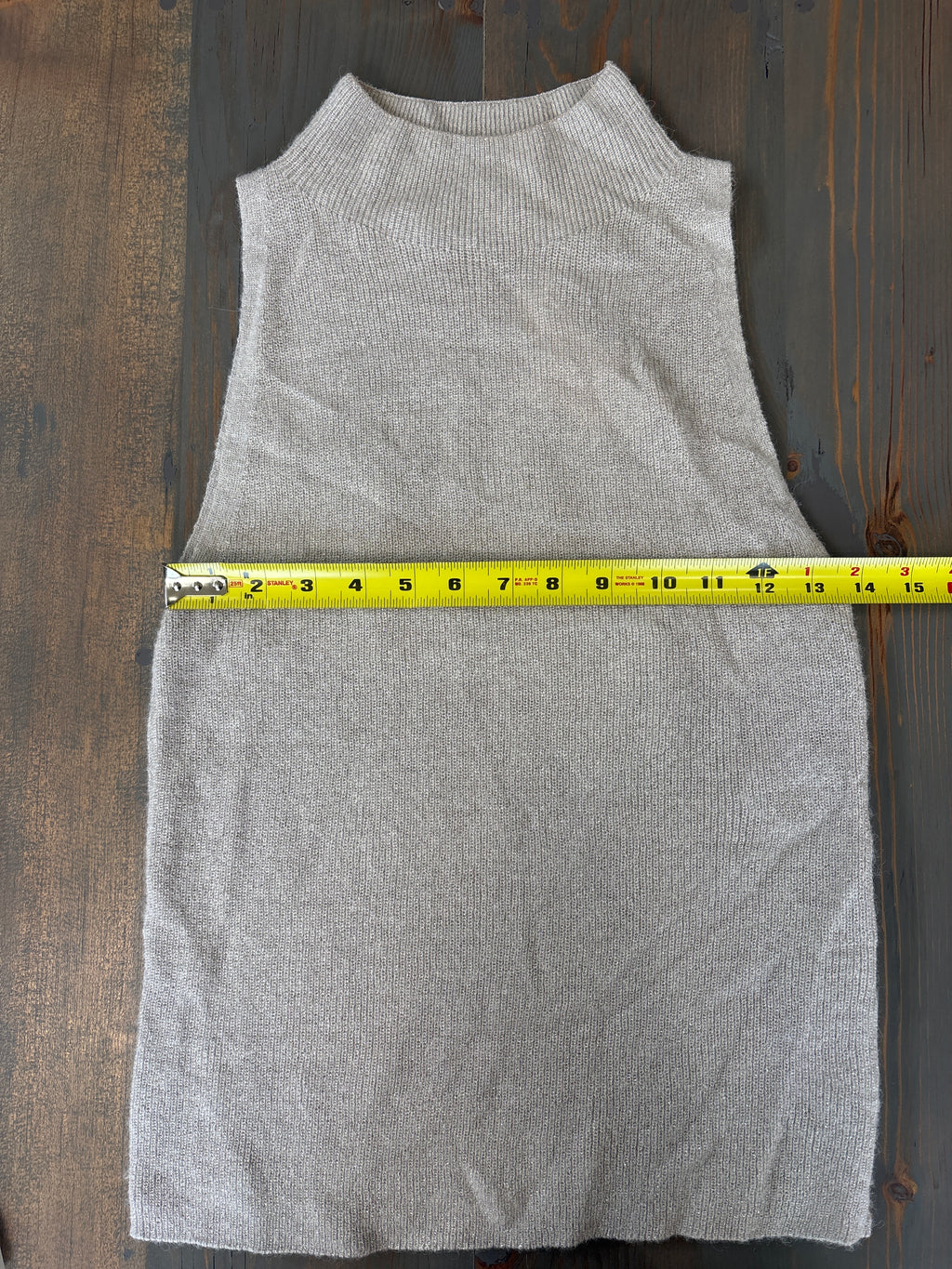 Vince Metallic Mock Neck Tan Tank - Size S - NWT
