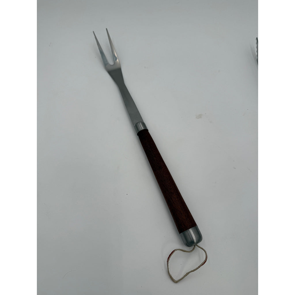 Handcrafted Mahogany BBQ Tools Set, 3 Piece, Carrying Case, Grill Utensils, SKU 1564