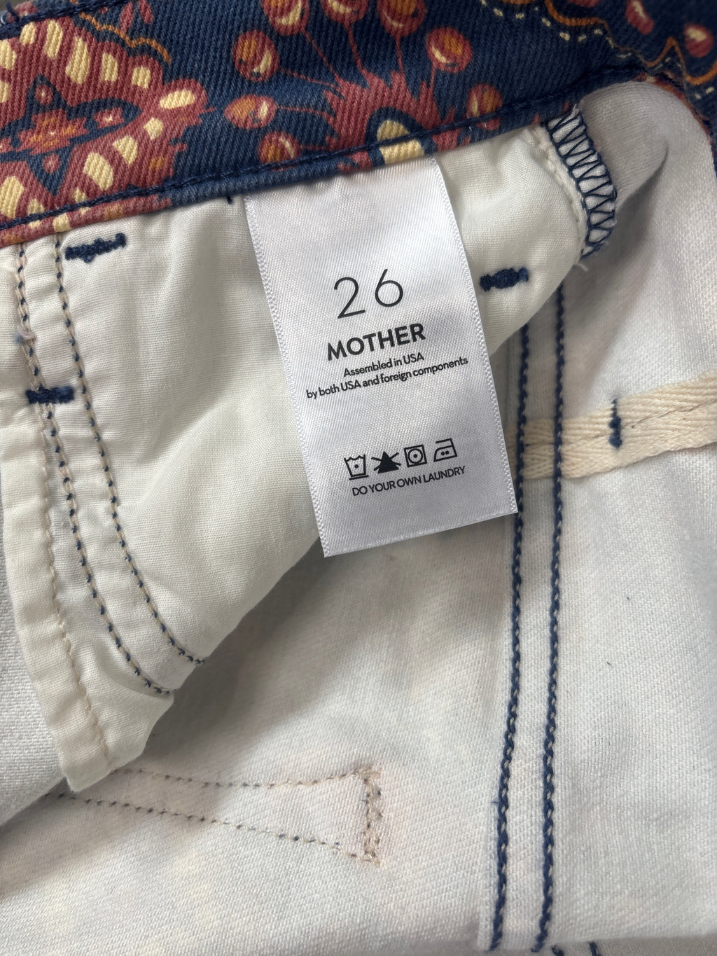 Mother The Hustler Flood Jeans in Henna Happiness - size 26 - NWT
