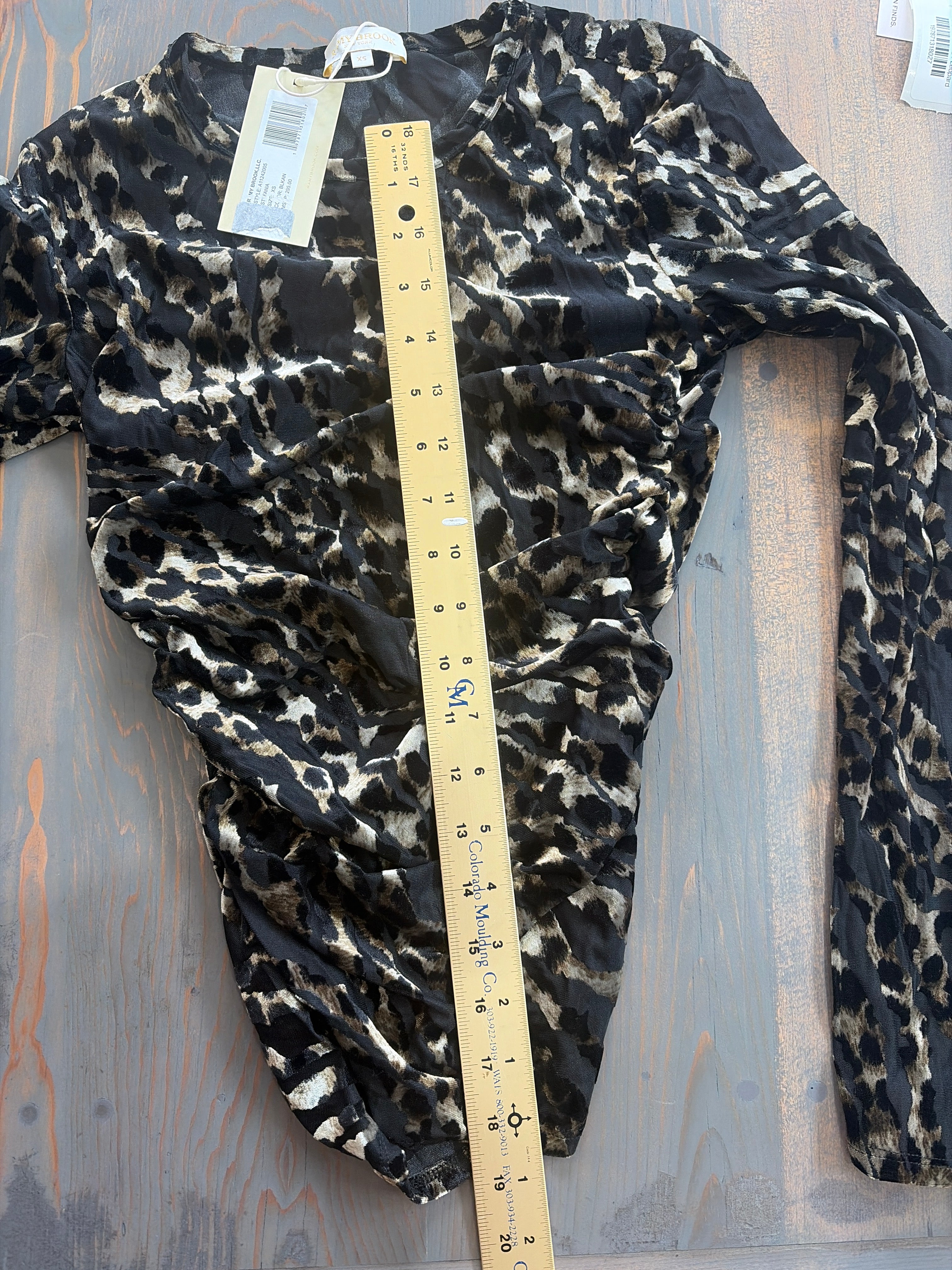 Ramy Brook Stefania Velvet & Mesh Blouse - Size XS - NWT