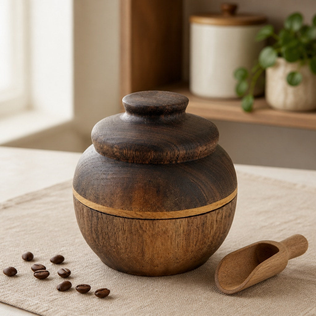 Hand Turned Walnut Lidded Box with Maple Trim, 4.5 x 4.5, catchall storage, jewelry holder, hand crafted gift