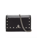 6991 - Alexander McQueen Black Studded Skull Bag - NIB