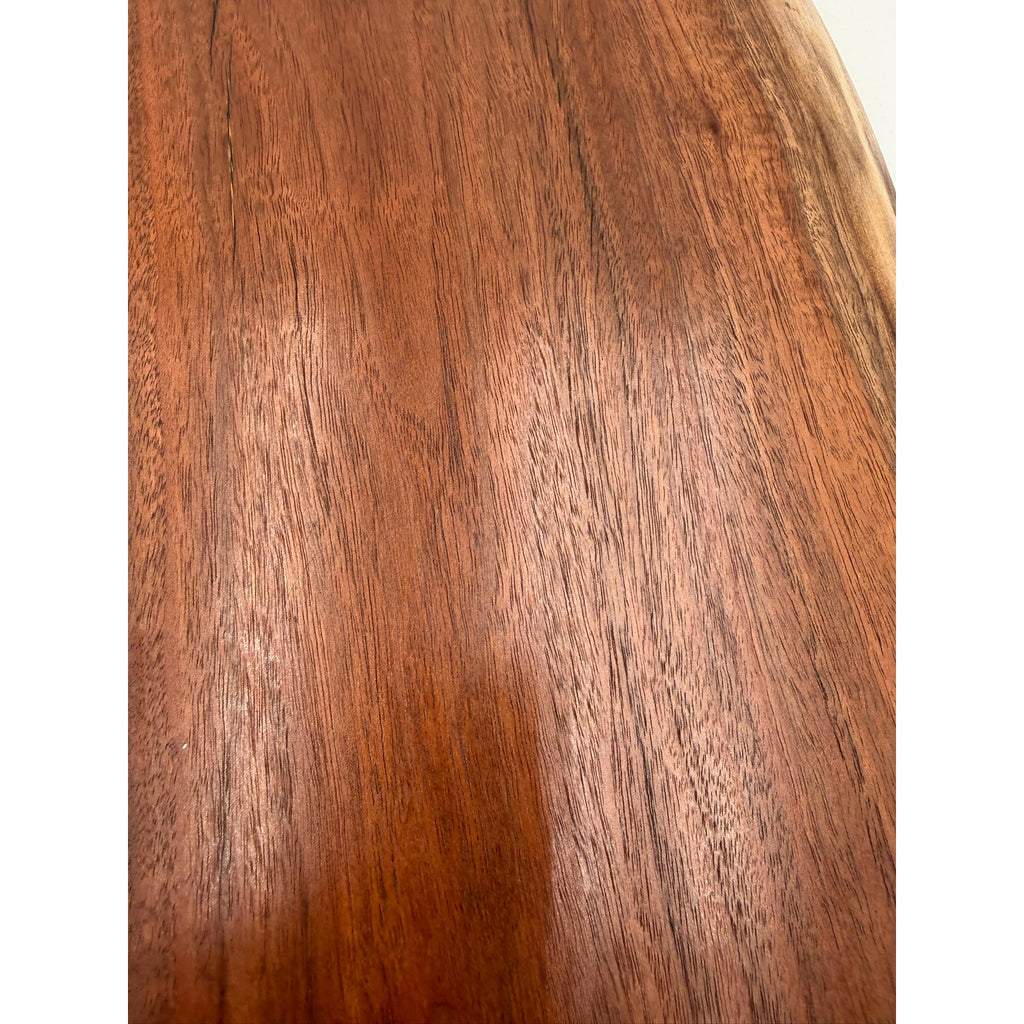 Heirloom Walnut Live Edge Charcuterie Board, thick and substantial, 23.5 x 11 x 1.5, wrought iron handle, serving tray, decorative kitchen