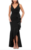 Aqua Cascade Ruffle Gown - Size 12 - NWT