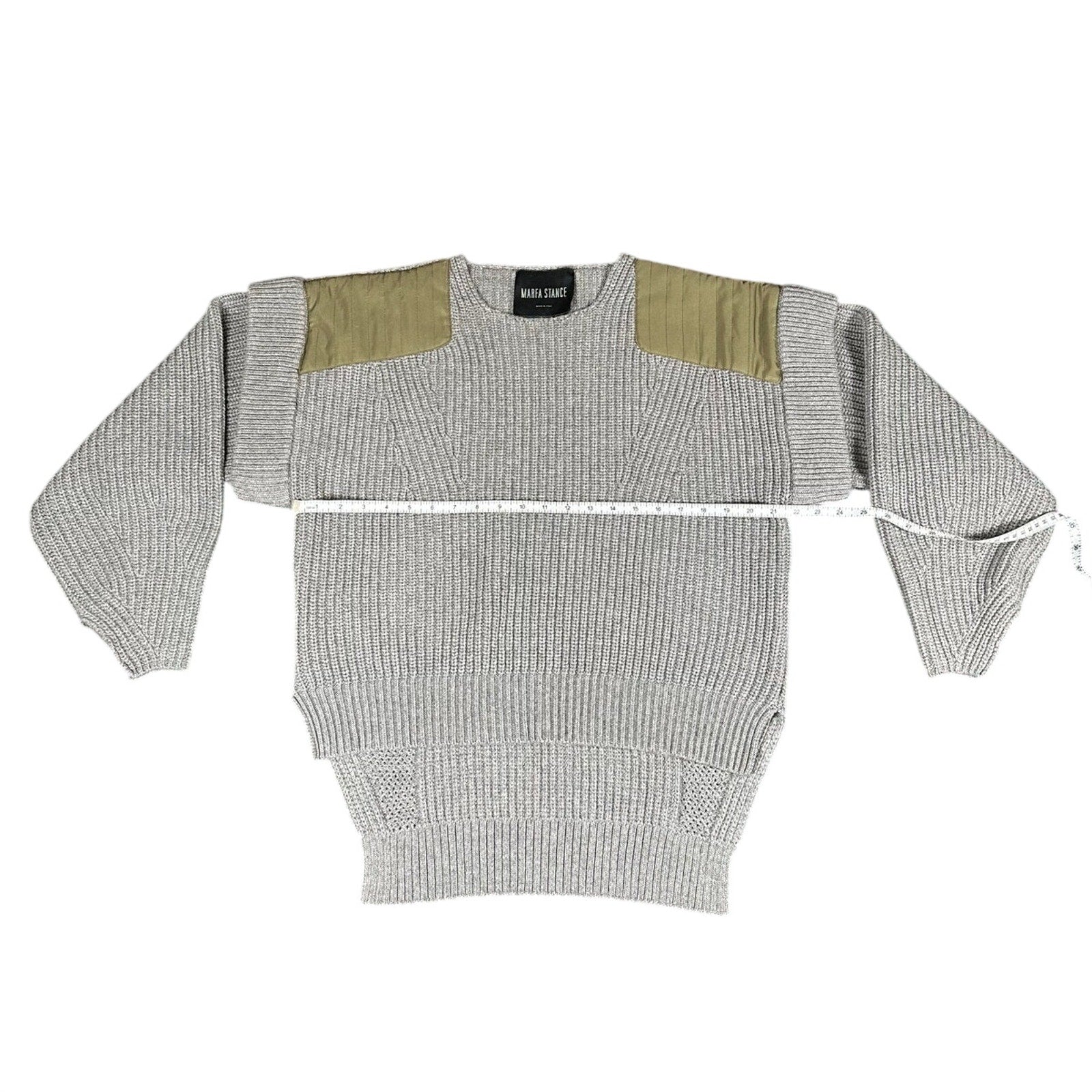 Marfa Stance Wool Cashmere Convertible Sweater Gray L