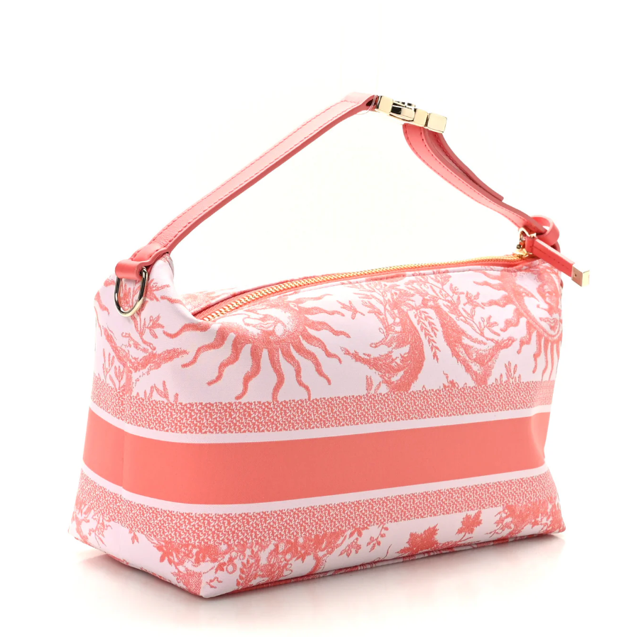 Dior Toile De Jouy Soleil Nomad Pouch - Coral - NWT