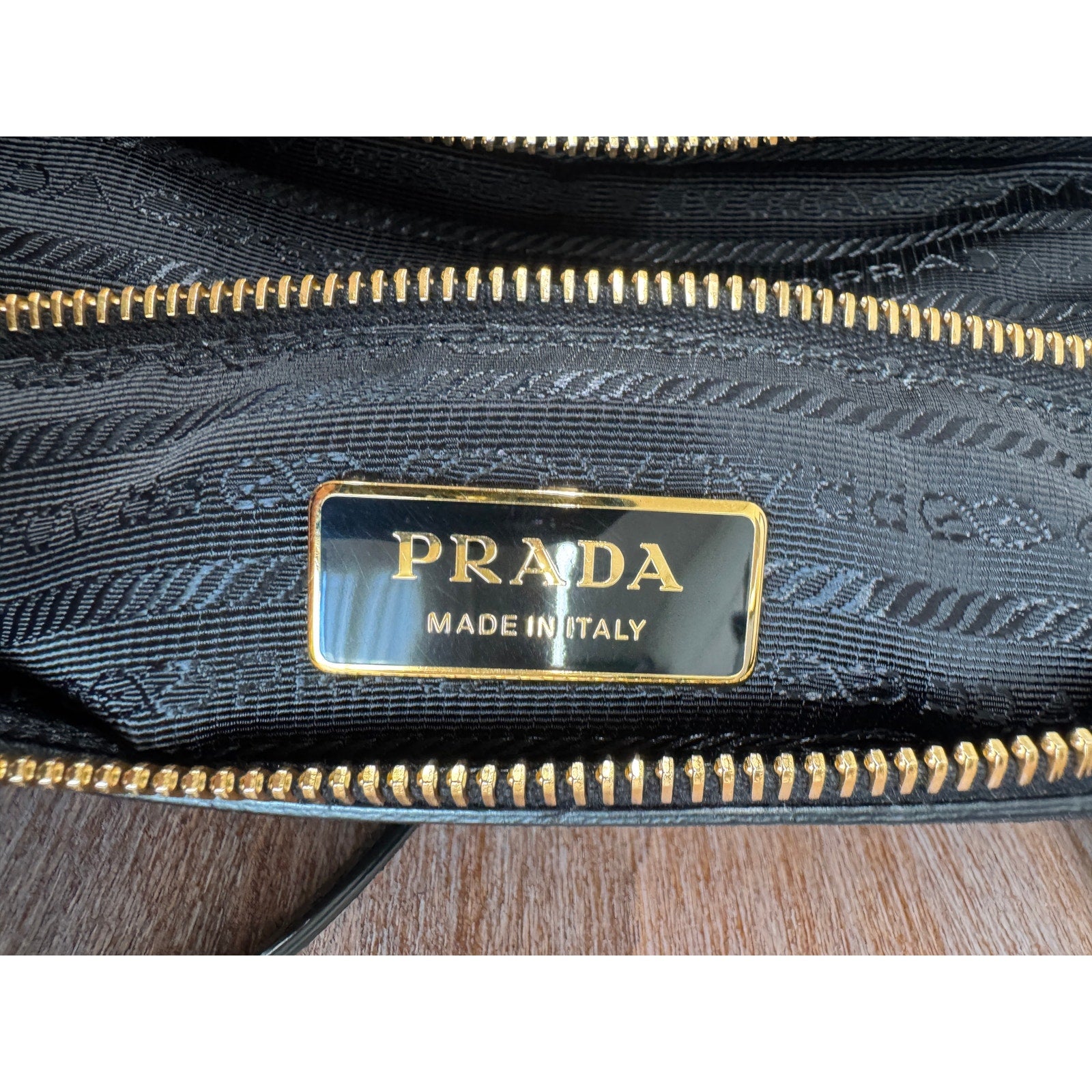 Prada Robot Bag Black Nylon Tote with Leather & Stud Details