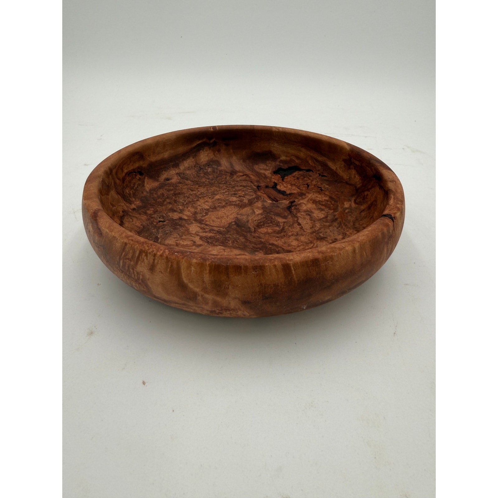 Lamtoro Burl Hand Turned Wood Bowl, 7x2 size, food safe finish, small catchall dish, artisan made, one of a kind