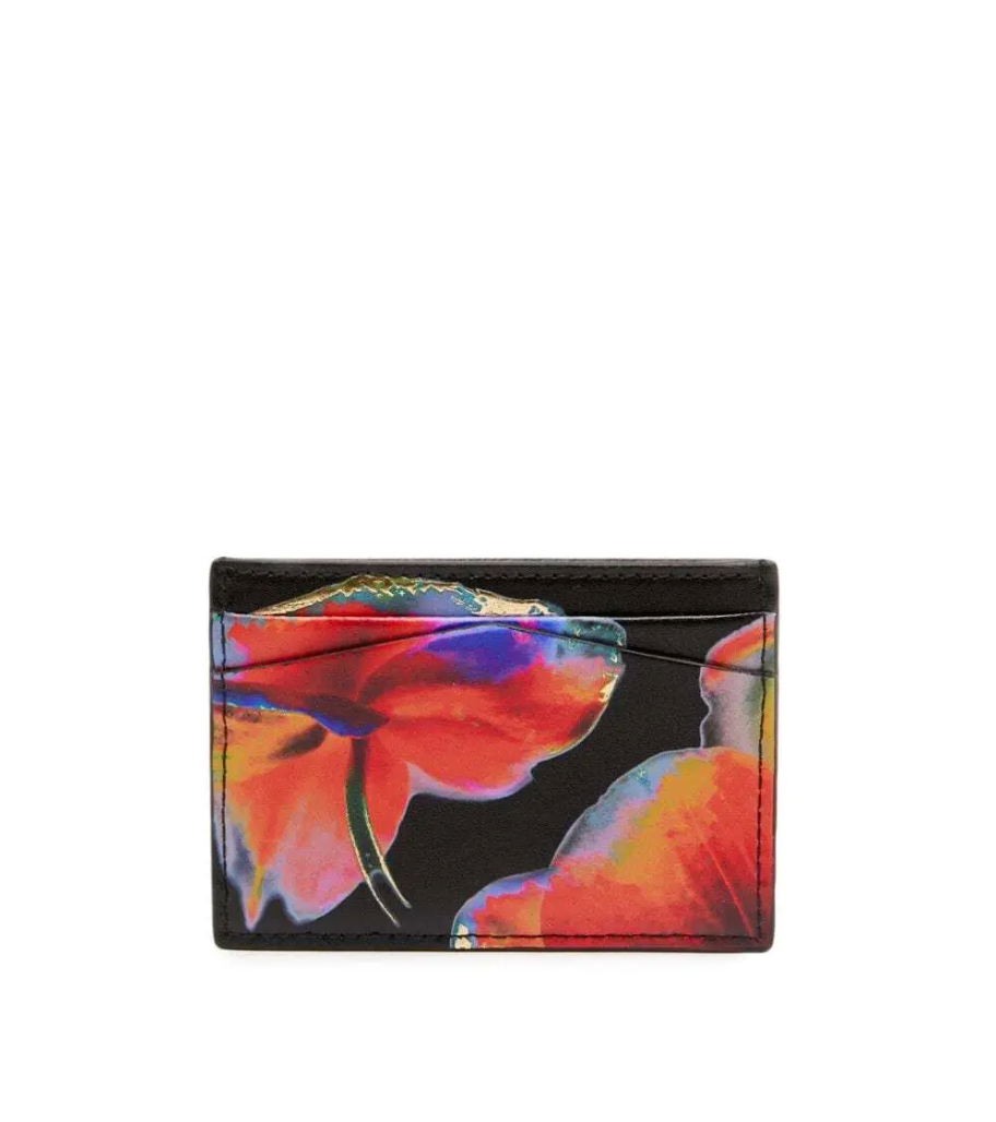 7401 - Alexander McQueen Solarised Orchid Skull Cardholder - New in Box