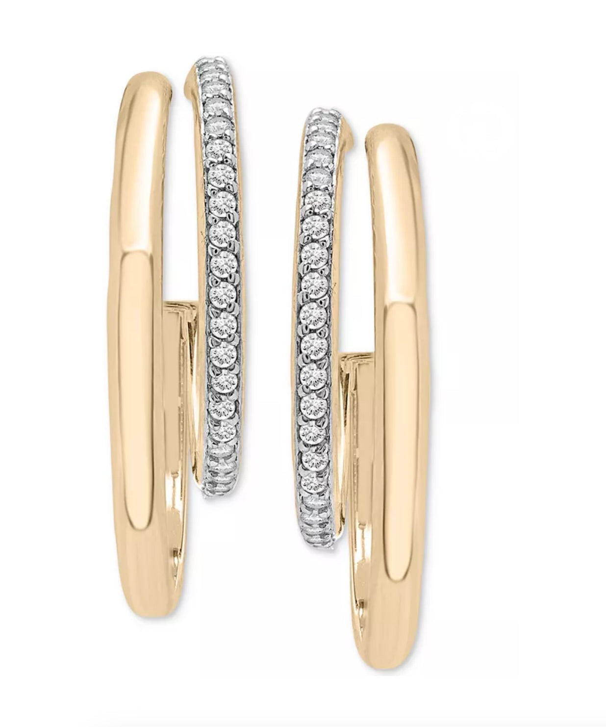 Audrey by Aurate Diamond Double Small Hoop Earrings (1/4 ct. t.w.) in Gold Vermeil