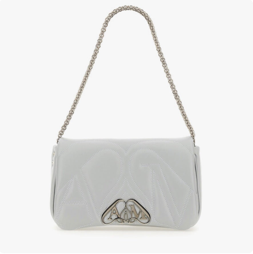 Alexander McQueen Blue Leather Small Seal Shoulder Bag - NWT