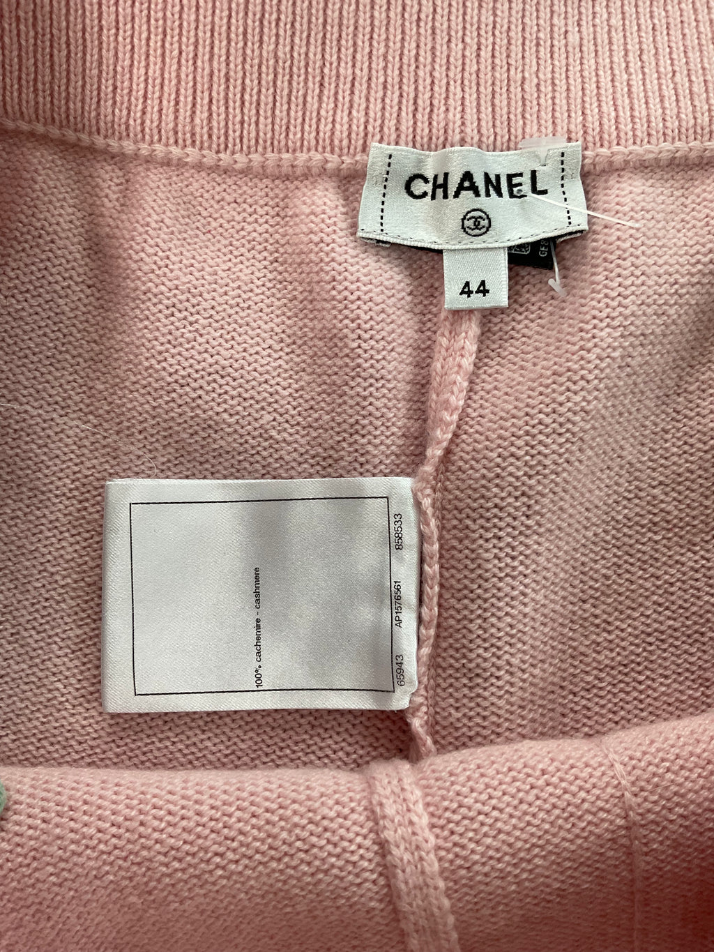 Chanel Cashmere Pants - Pink with Green Stripe
