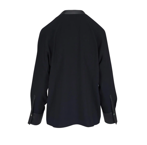 5775 - Vince Leather Trim Dolman Top - Size XXS -NWT - Retail $365