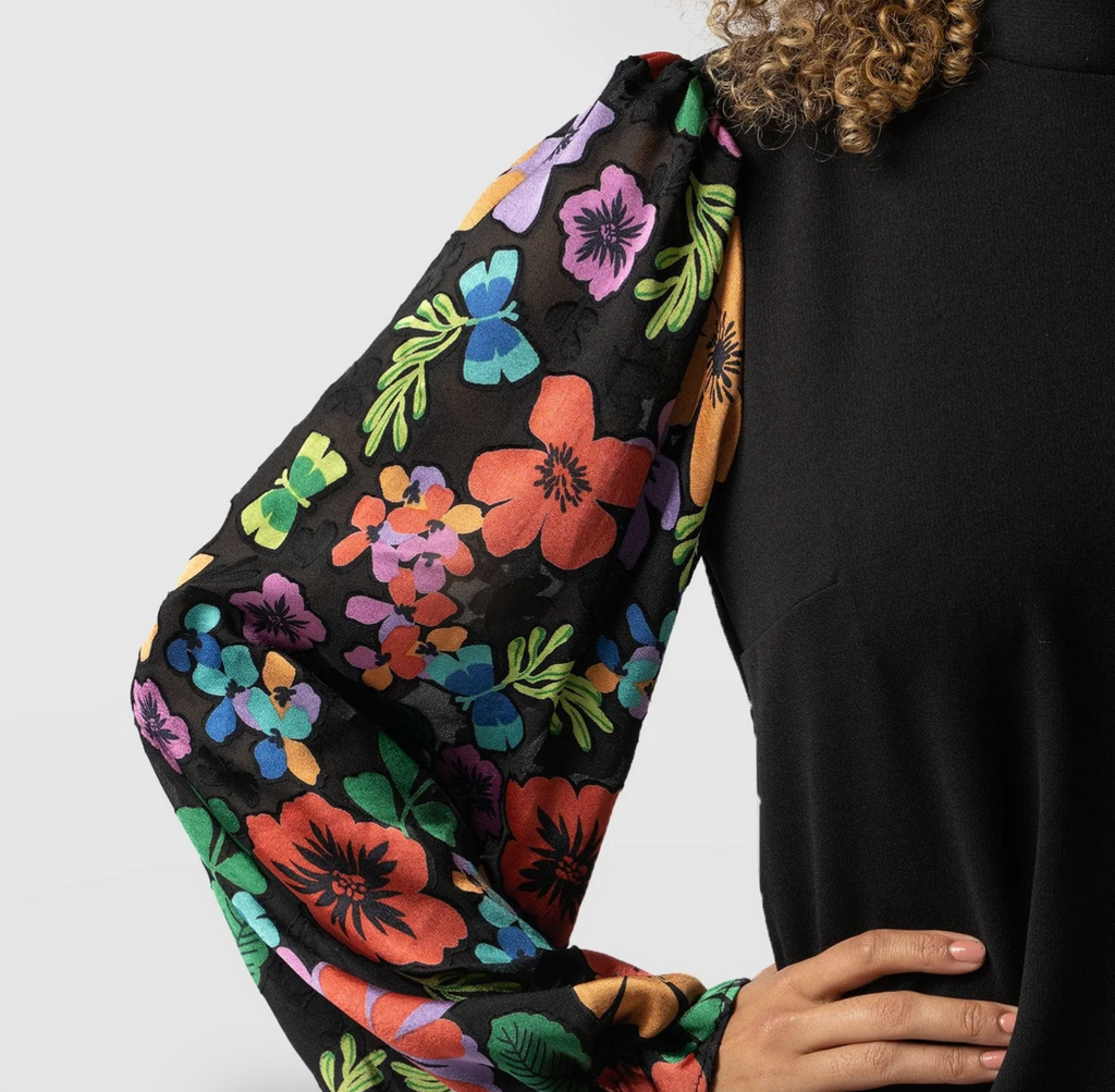 Saint + Sofia Penny Puff Sleeve Long Sleeve - Size 6 - NWOT