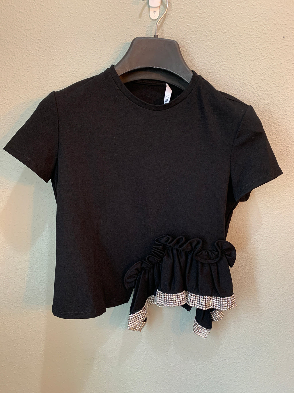 AREA Sequin Trimmed Tee