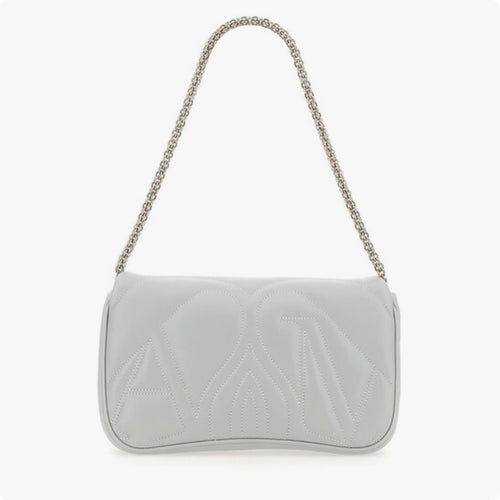 4523 - Alexander McQueen Blue Leather Small Seal Shoulder Bag - NWT