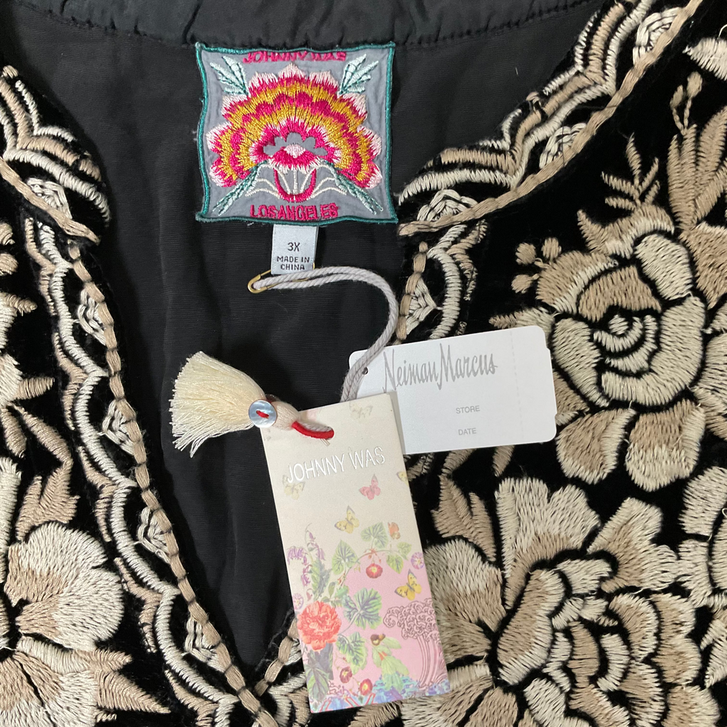 Johnny Was Olenna Knit Henley Boho Dress - Size 3X - NWT