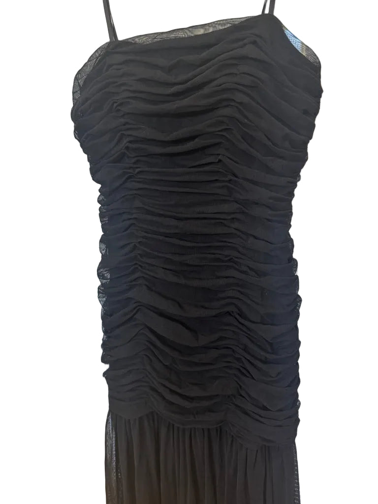 Aqua Long Stretch Mesh Strapless Gown - Size 8 - NWT