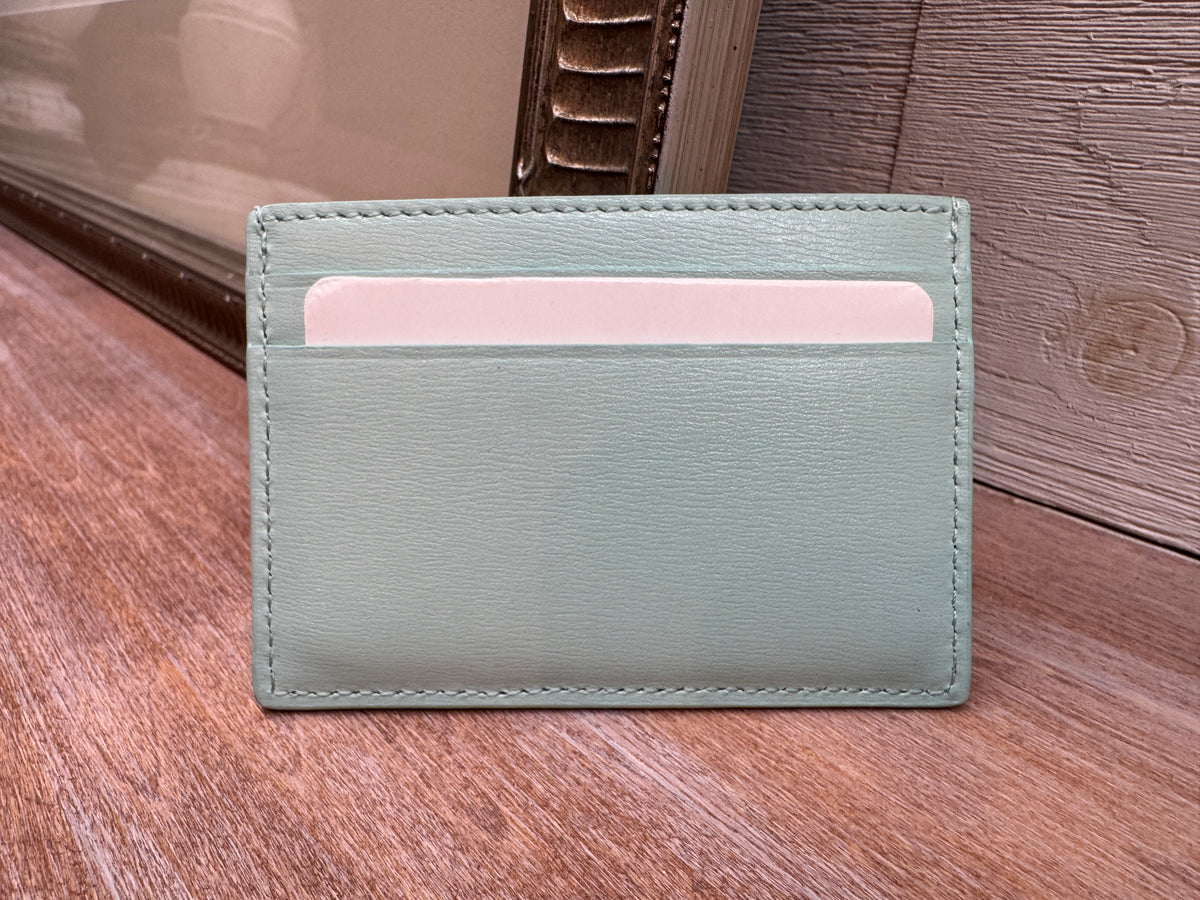 7455 - Alexander McQueen Card Case in Spearmint - NWT