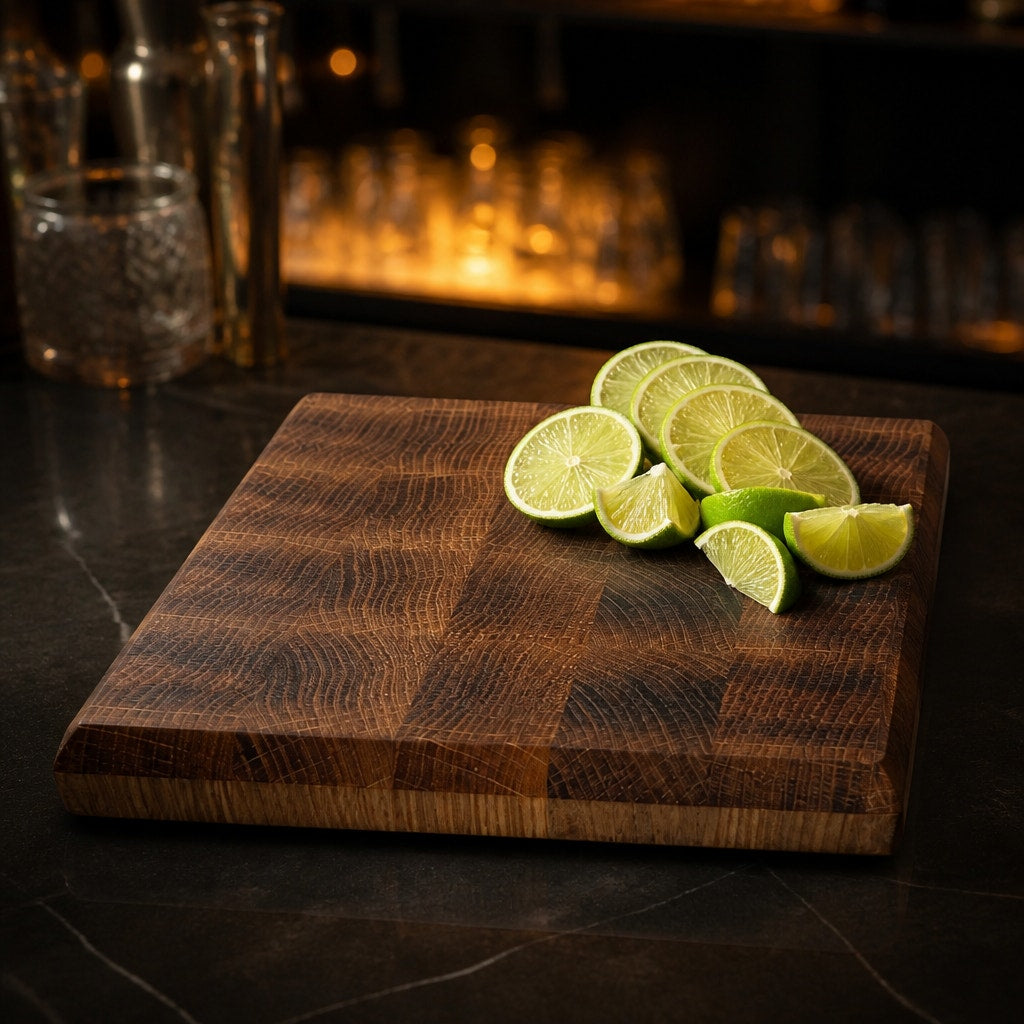 Handcrafted White Oak End Grain Board, 8x7.5x1.5, small cutting board, bar board, hardwood, butcher block style