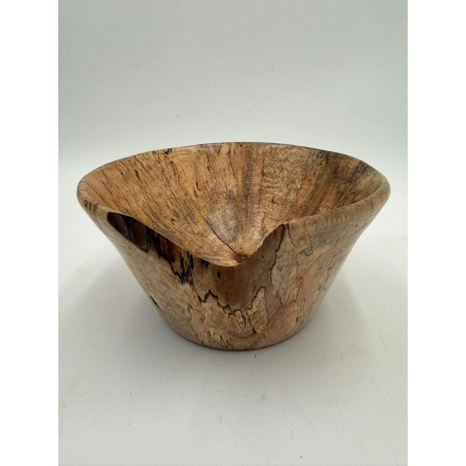 Rustic Modern Spalted Maple Wood Bowl, hand turned, 6.25 x 3.25 dimensions, food safe, decorative and practical