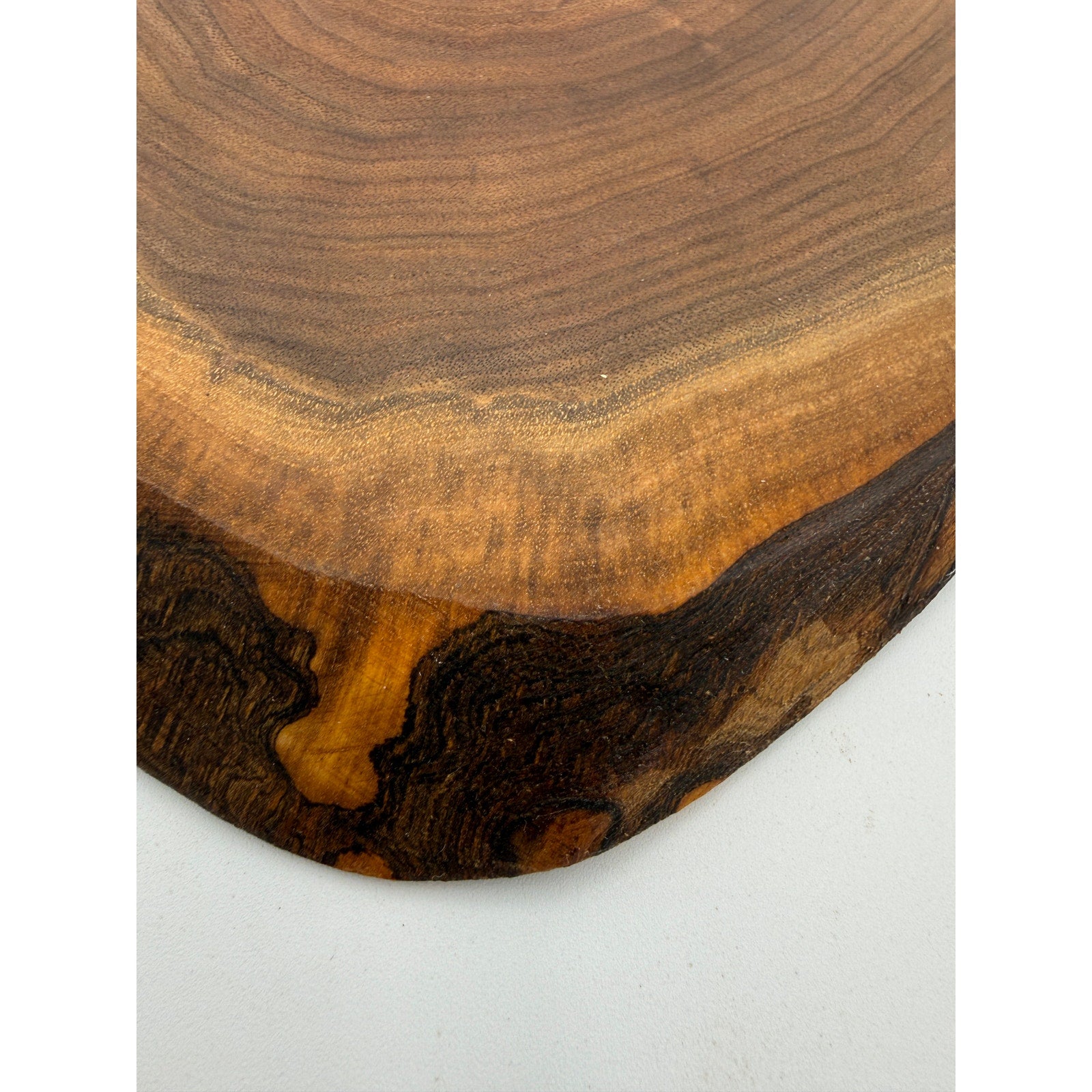 Live Edge Walnut Charcuterie Board Platter, end grain, 13.75 x 11.25 x 1 in, handcrafted, food safe finish