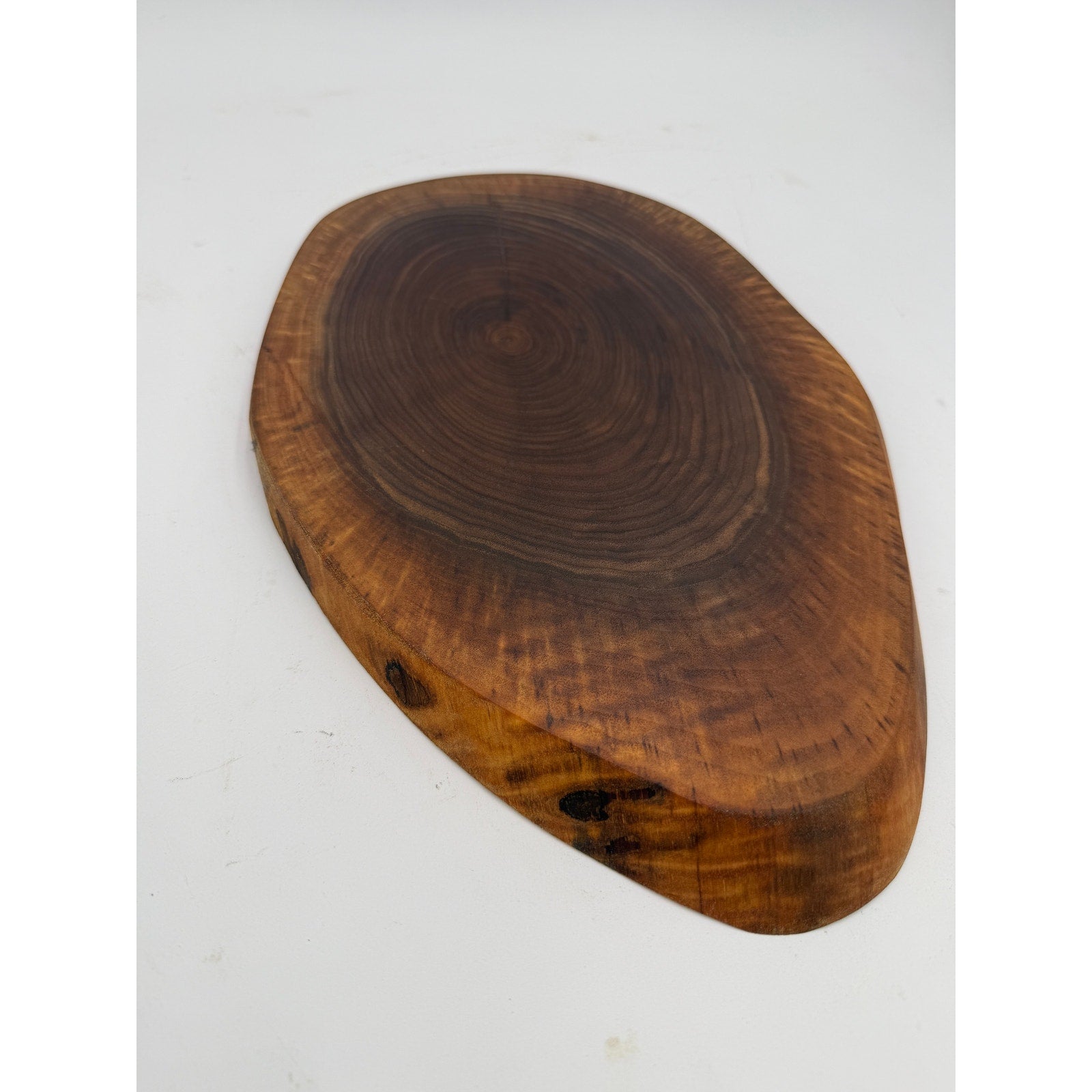Handcrafted Walnut Live Edge Charcuterie Board, end grain, 14.5 x 9.25 x 1 in, serving platter, cheese board, rustic kitchen decor