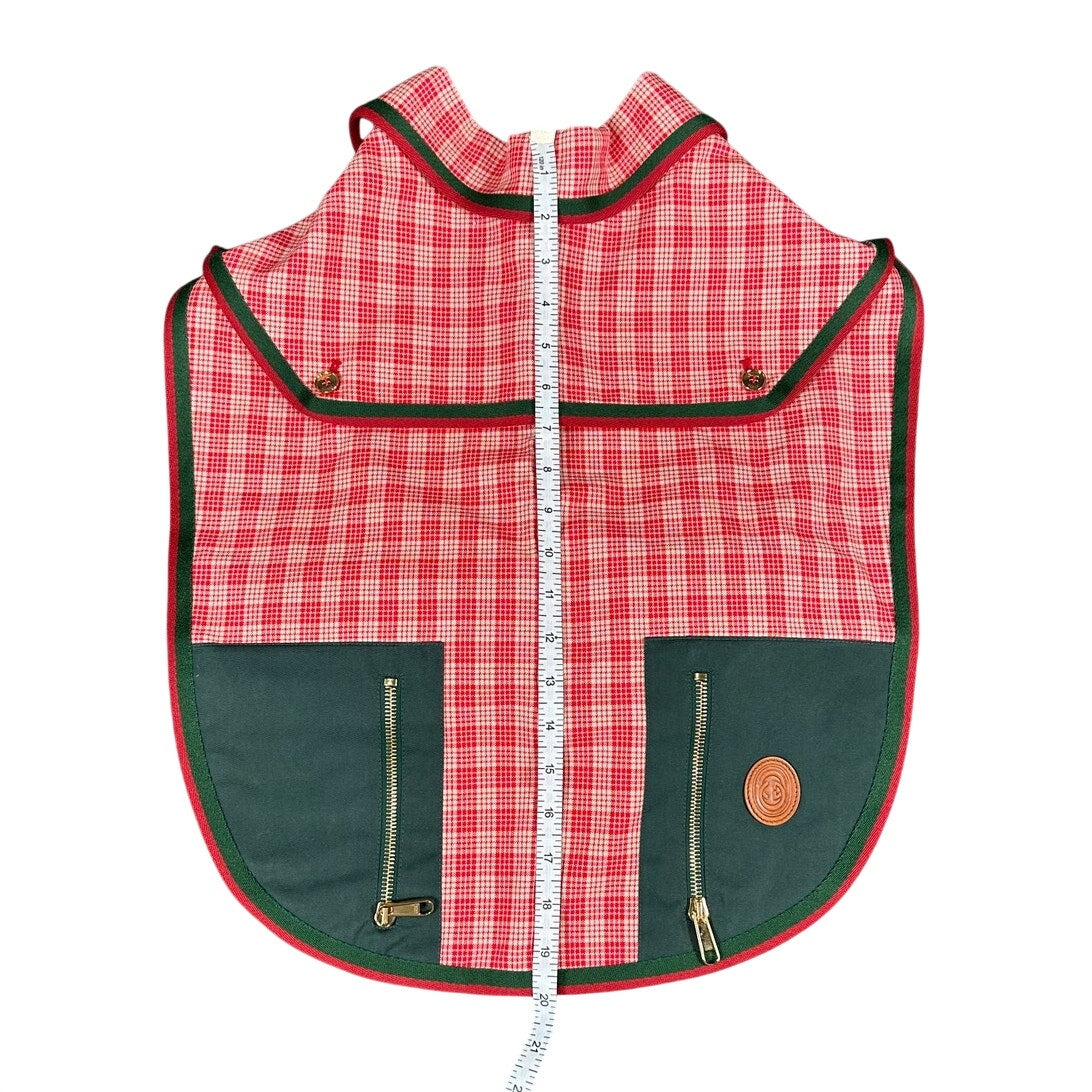 Gucci Tartan Plaid Dog Jacket Red Green White NWT Size L