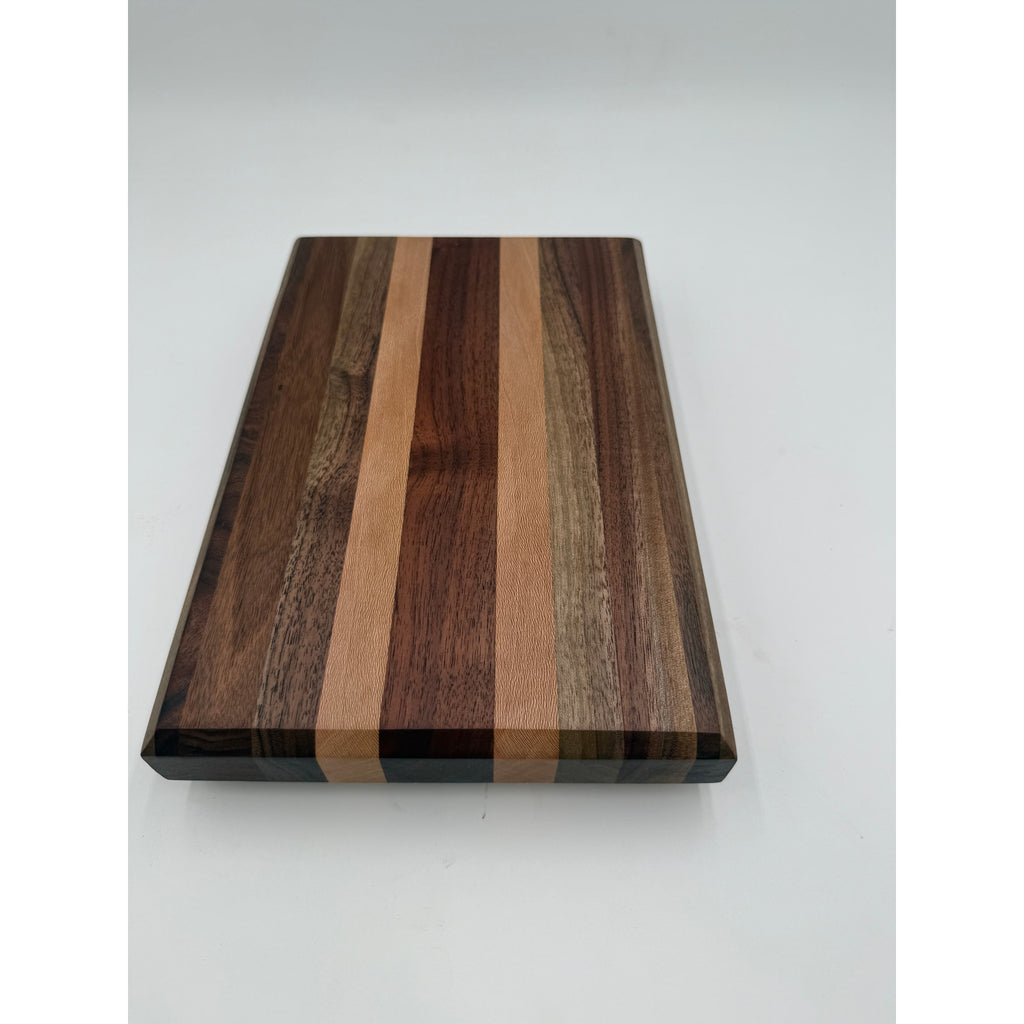 Walnut and Sycamore Cutting Board, Edge Grain, 12x8x1.5 Inch, Hand Crafted, SKU 1480