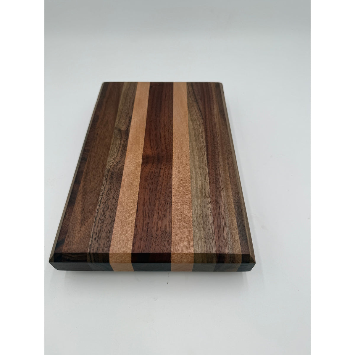 Walnut and Sycamore Cutting Board, Edge Grain, 12x8x1.5 Inch, Hand Crafted, SKU 1480