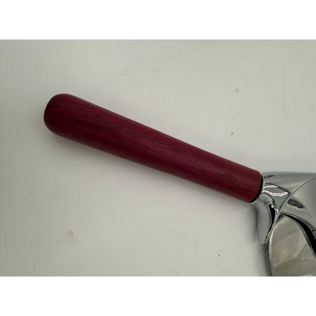Hand Turned Hardwood Pizza Cutter Wheel, stainless steel blade, artisan kitchen tool, ergonomic handle, gift ready