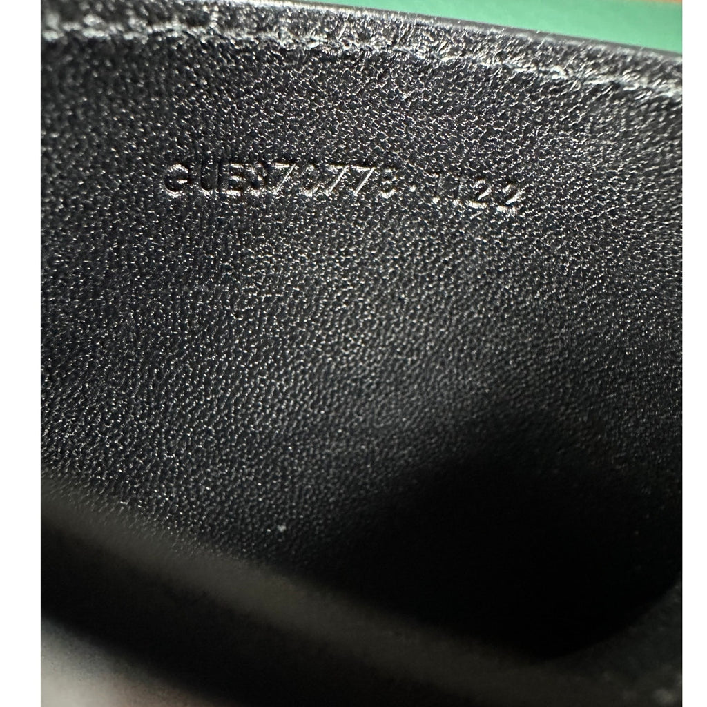 Saint Laurent Cassandre python embossed leather card case NWT