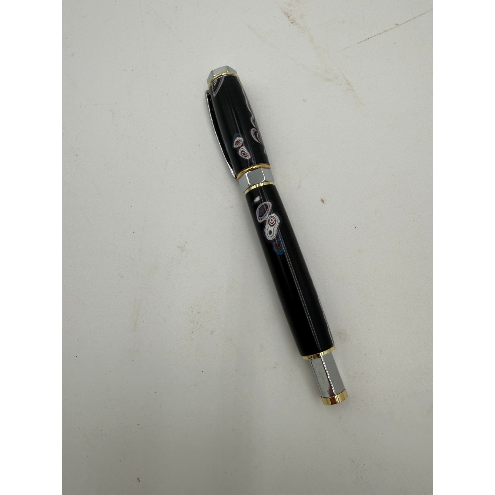 Hand Turned Fordite Rollerball Pen Gift Set, executive gift, hand crafted, rare fordite barrel, smooth writing, upgradeable refill