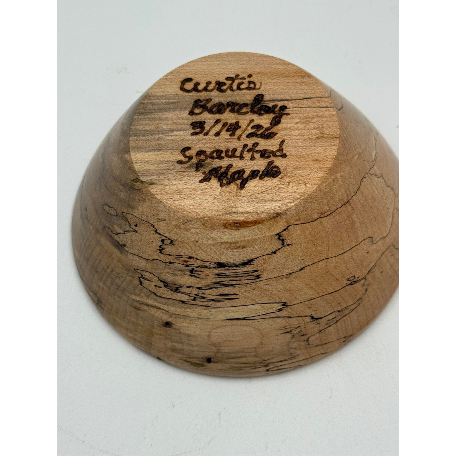 Hand Turned Spalted Maple Wood Bowl 5.25 x 2, food safe finish, decorative small serving dish, handmade home decor